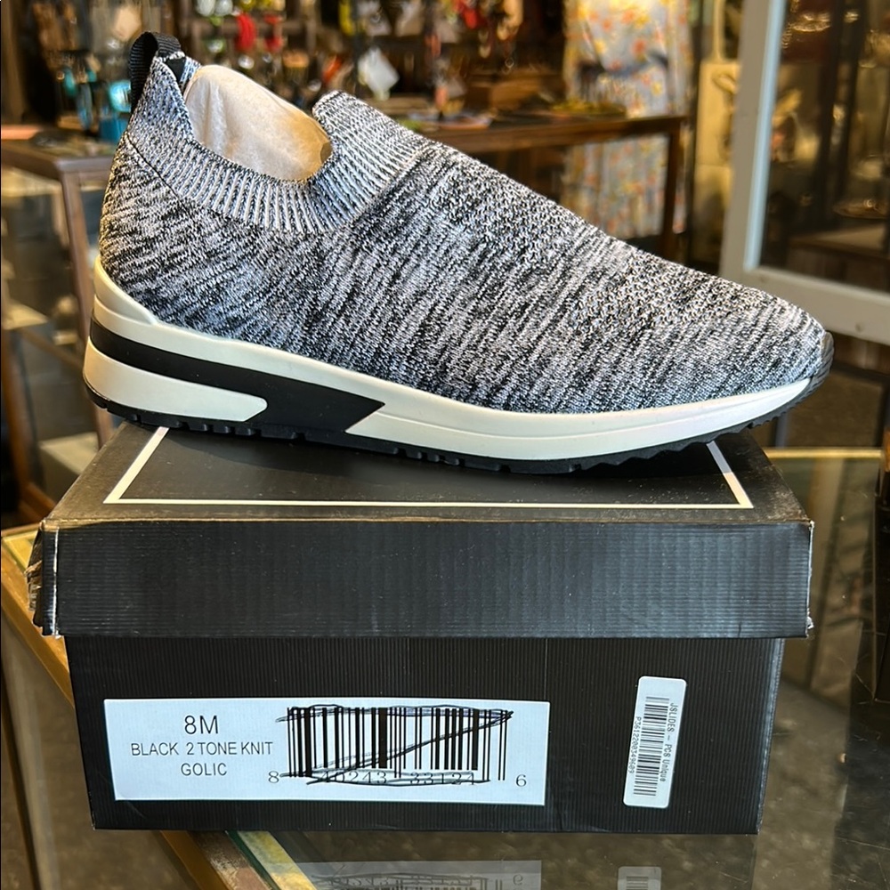 Urban Sport by J Slides NyC Black Knit Slip-On Sneakers NIB